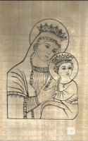 PAPYRUS À COLORIER - LA VIERGE MARIE -