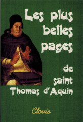 LES PLUS BELLES PAGES DE SAINT THOMAS D'AQUIN
